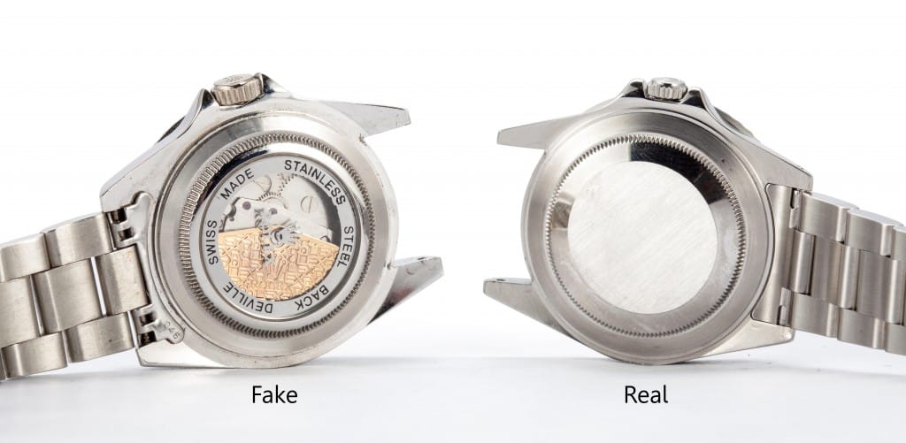 Fake Clear Caseback vs Real Rolex Case Back Fake Clear Caseback vs Real Rolex Case Back - Bob's Watches