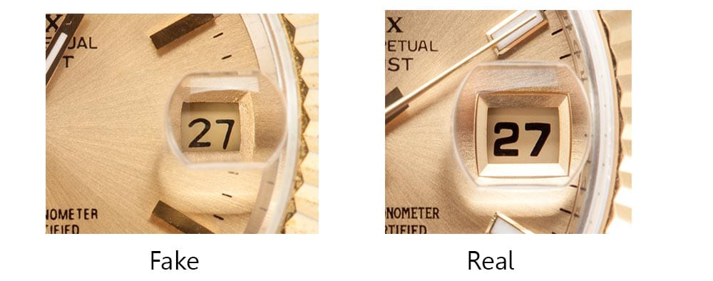 real vs fake rolex cyclops real vs fake rolex cyclops - Bob's Watches