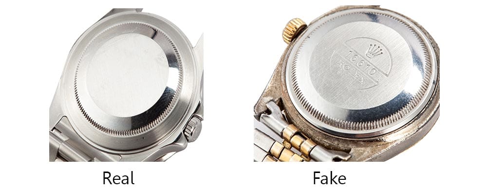 Real vs Fake Rolex Engravings Real vs Fake Rolex Engravings - Bob's Watches
