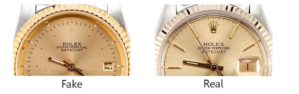 real vs fake rolex stampings real vs fake rolex stampings - Bob's Watches