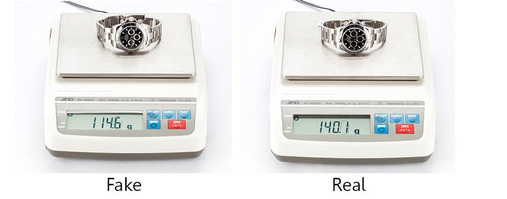 real vs fake rolex weight real vs fake rolex weight - Bob's Watches