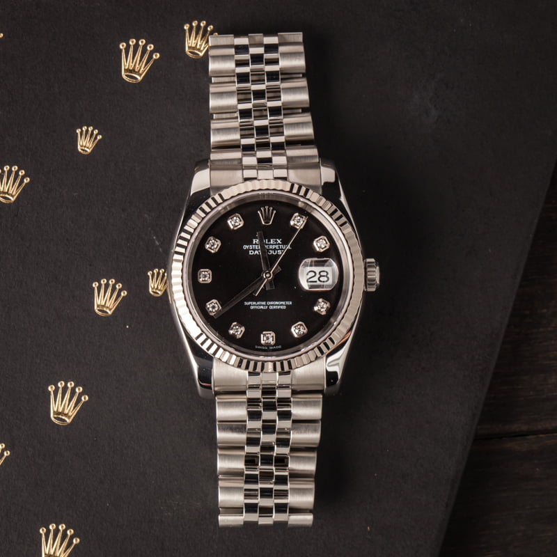 Rolex Datejust 116234 Black Diamond Dial