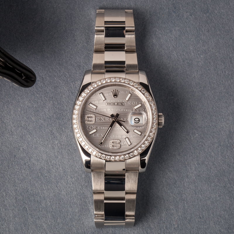 Rolex Datejust 116244 Diamond Wave Dial