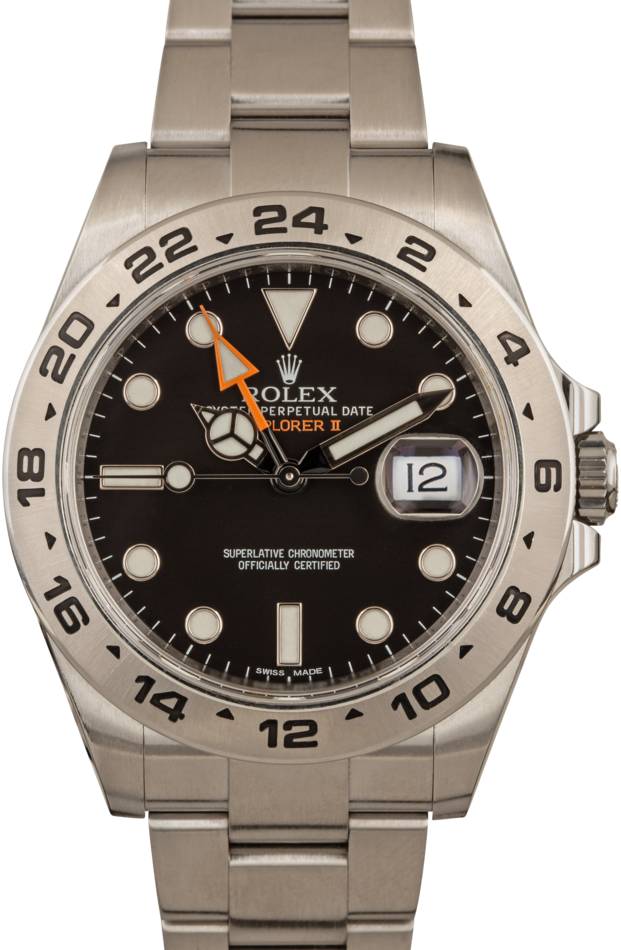Rolex Explorer II Pre-Owned Black Dial 216570 42MM Stainless Steel Oyster