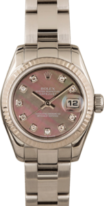 Ladies Used Rolex Oyster Perpetual 179174 Diamond Dial