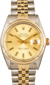 PreOwned Rolex Datejust 16013 Champagne Tritium Dial