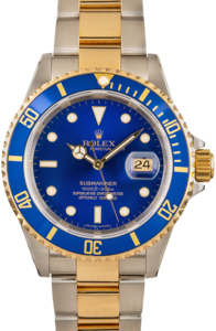 Rolex Submariner 16613 Two Tone Oyster with Gold-Thru Clasp