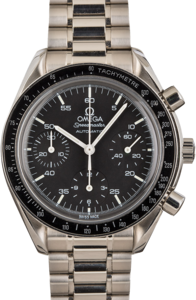 Mens Omega Speedmaster Reduced Black Dial