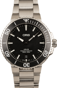 Oris Aquis Date Black Dial Stainless Steel