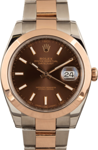 Mens Rolex Datejust 41 Ref 126301 Steel & 18k Everose Gold