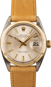 Pre-Owned Rolex Date 1500 Steel & Gold