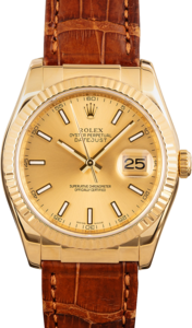 Mens Rolex Datejust 116138 Leather