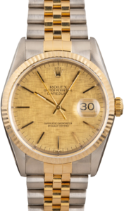 Rolex Datejust 16233 Champagne Linen Dial