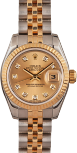 Rolex Datejust 179173 Champagne Diamond Dial