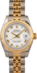 Ladies Rolex Datejust 179173 White Roman Dial