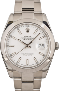 PreOwned Rolex Datejust 41 Ref 126300 White Dial