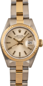 Pre-Owned Rolex Date 69173 Silver Dial