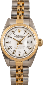 Ladies Rolex Datejust 69173 White Roman Dial