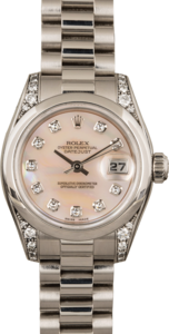 Rolex Ladies Platinum President 179296 Diamonds