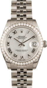 Rolex Datejust 178384 Mid-Size Watch Diamond Bezel