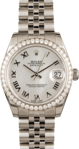 Rolex Datejust 178384 Mid-Size Watch Diamond Bezel