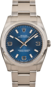 Men's Rolex Oyster Perpetual 114200 Blue Dial