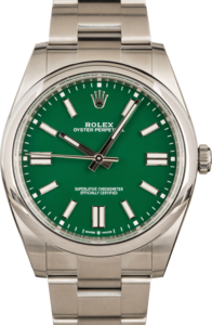 Pre-Owned Rolex Oyster Perpetual 124300 Green Dial