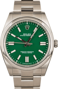 Pre-Owned Rolex Oyster Perpetual 124300 Green Dial