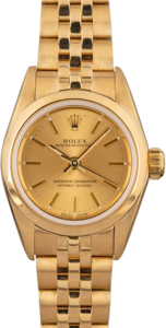 Ladies Rolex Oyster Perpetual 67188 Yellow Gold