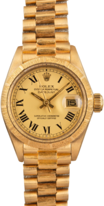 Ladies Rolex President 69278 Barked Bezel