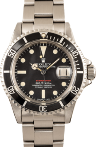 Vintage Rolex Red Submariner 1680 Stainless Steel