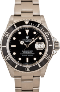 Used Rolex Submariner 16610 Black Bezel