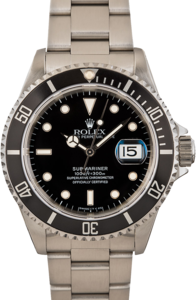 Used Rolex Submariner 16610 Black Tritium Dial