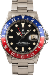 Vintage Rolex GMT-Master 1675 Stainless Steel Pepsi