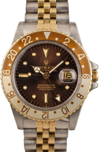 Vintage Rolex GMT-Master 1675 Steel & Gold Root Beer