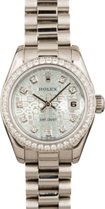 Rolex Platinum President 179136 Ice Blue Diamond Dial