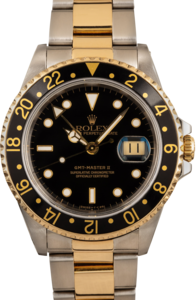 Pre-Owned Rolex GMT Master II Stainless Steel and Gold Mens Watch 16713