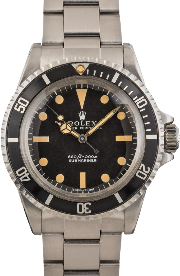 Rolex Submariner Vintage Feet First Dial 5513 40MM Stainless Steel, Circa 1971