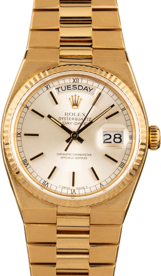 Rolex OysterQuartz Ref 19018 Day-Date Integral Band